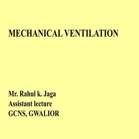Mechanical Ventilation
