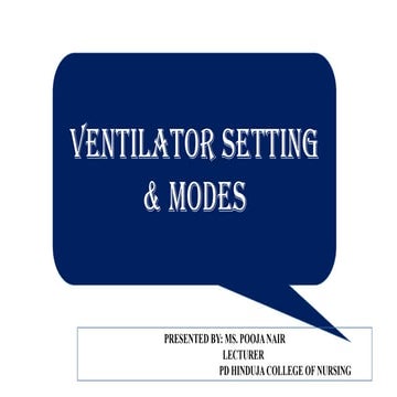 Ventilator setting