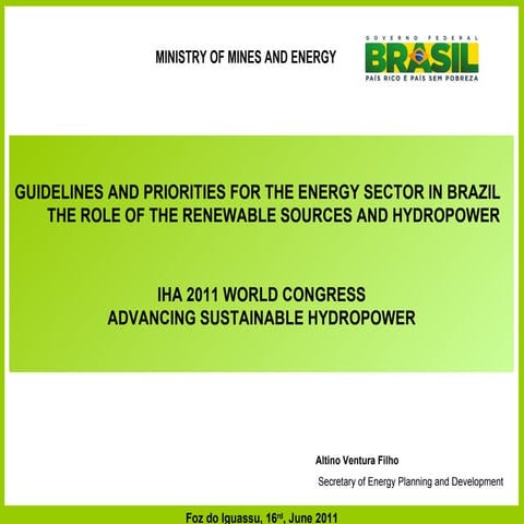 IHA Congress 2011 - Session 8c - Altino Ventura Filho