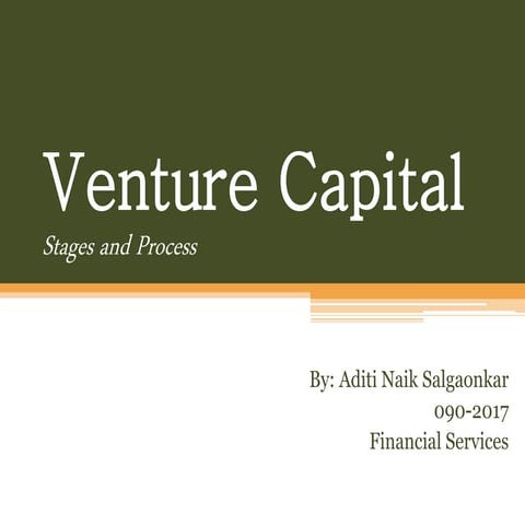 Venture capital- meaning, stages ad process 