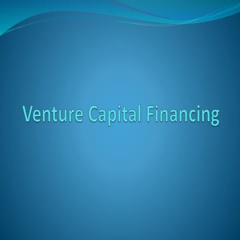 Venture capital financing | PPTX