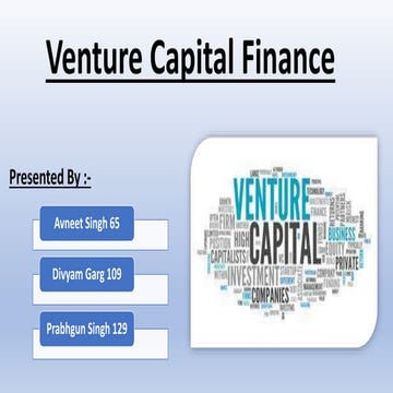 Venture capital financing ppt