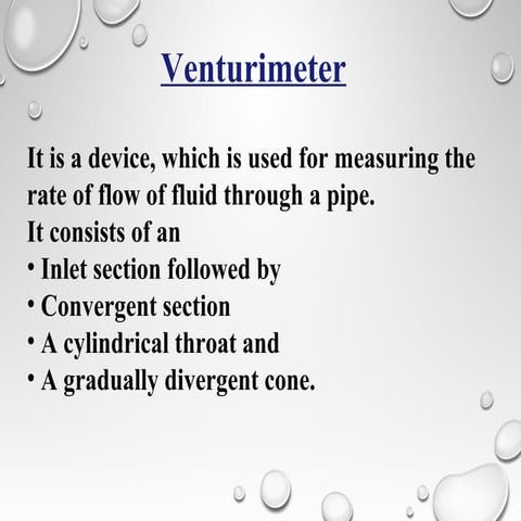 flow through venturimeter