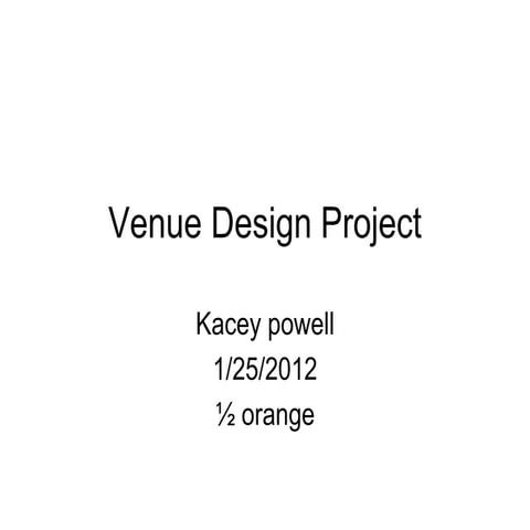 Venue design project sample