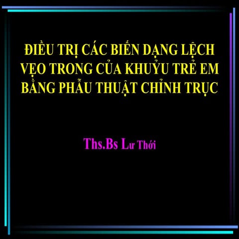 Vẹo khuỷu ở trẻ em