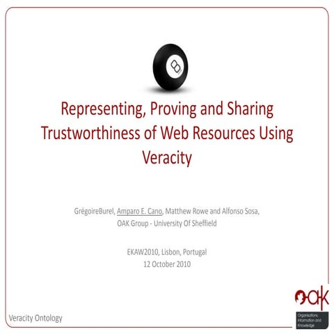 Representing, Proving and Sharing Trustworthiness of Web Resources Using Vera...