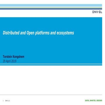 Distribuert og åpen datahåndtering for skip og land