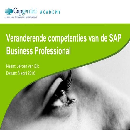Veranderende competenties van de sap business professional v100