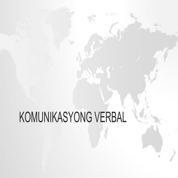 Komunikasyong Verbal
