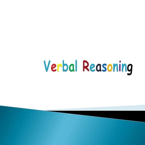 Verbal Reasoning for GRE