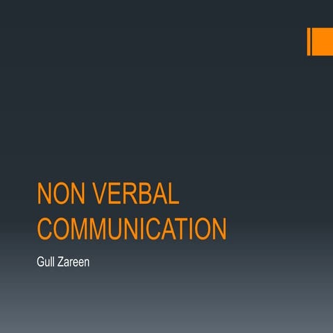 Verbal and non verbal communication