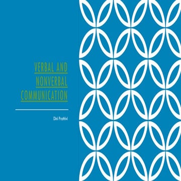 Verbal and Non Verbal Communication