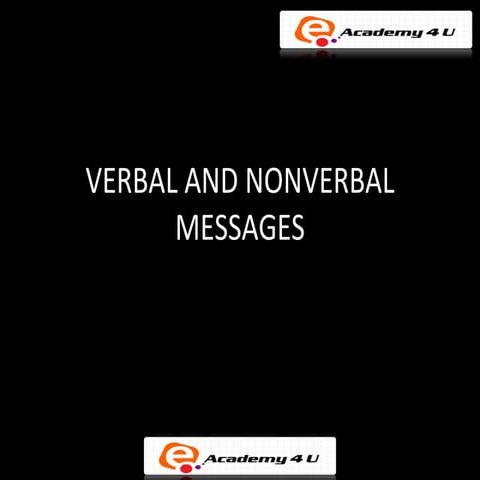 Verbal and nonverbal messages