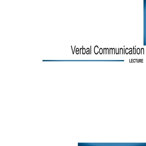Verbal communication