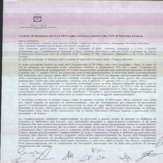 Verbale ITN 5 novembre 2012