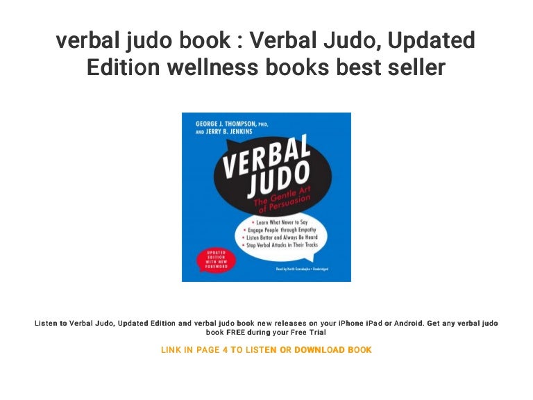 verbal judo book Verbal Judo... Updated Edition wellness books bes…