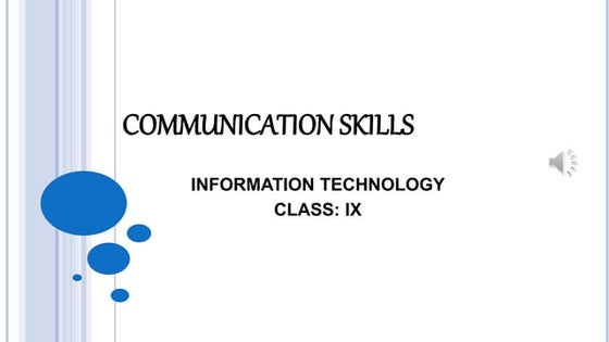 Communication skills | PPT