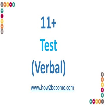 Verbal Reasoning 11+ test questions (Eleven Plus)