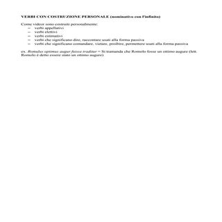 Verbi con costruzione personale