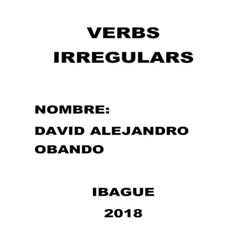 Verb irregulars