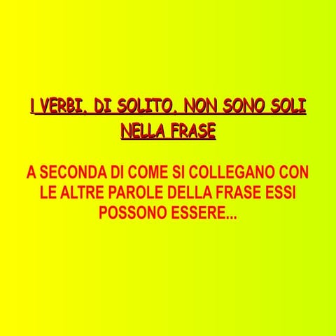 Verbi transitivi e intransitivi