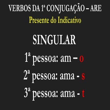 Verbos 1ª Conjugação - presente do Indicativo.pptx
