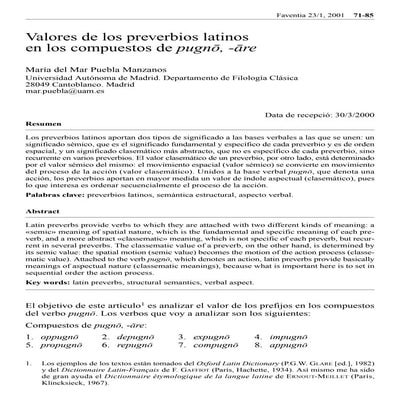 Verbos compuestos de pugno