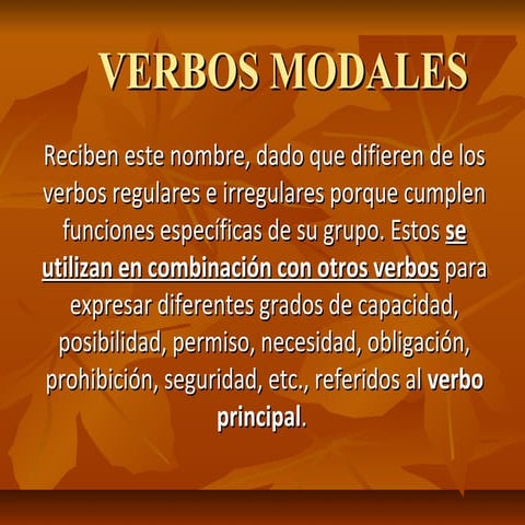 Verbos modales  Prof. Suhaila Temponi Moncada