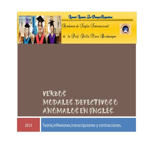 Verbos Modales o Defectivos en Inglés