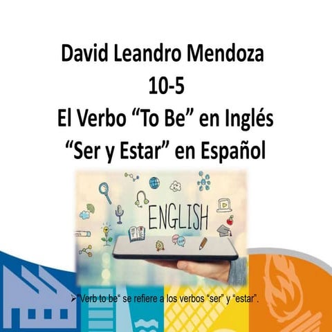 Verbo To be David Leandro Mendoza Cardona
