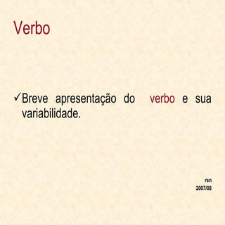 O Verbo