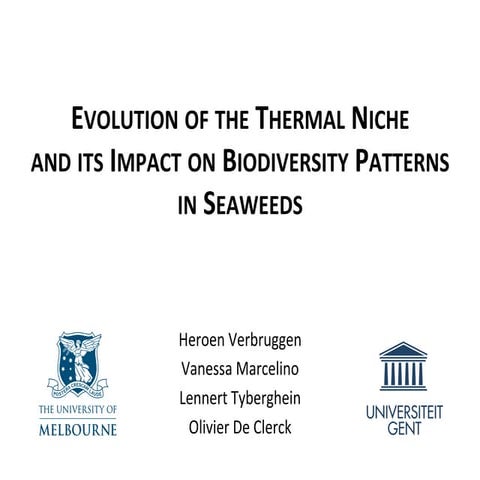 Evolution of the thermal niche and its impact on biodiversity patterns in sea...