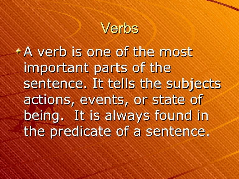 what is a verb example