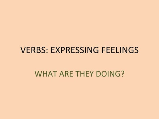 Adjectives To Express Feelings | PPT