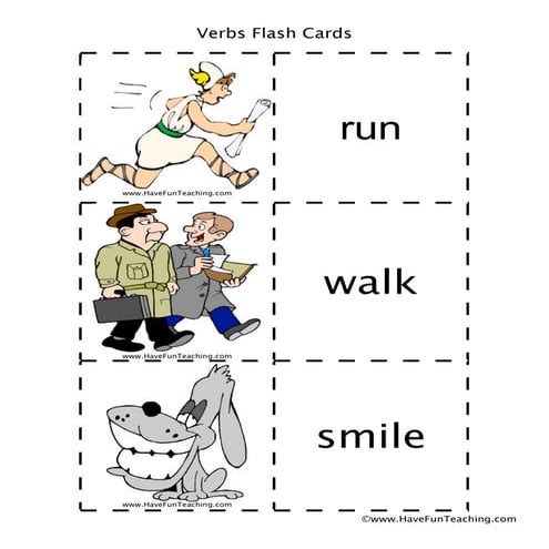 Verbs flash-cards