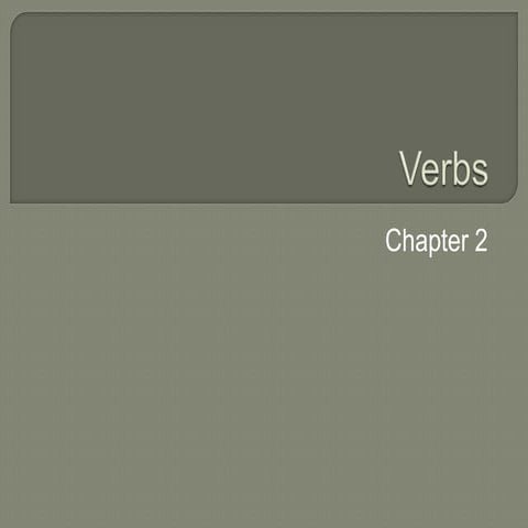 Verbs Chapter 2