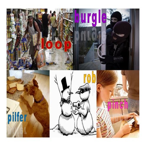 Verbs to do with stealing | PPTX