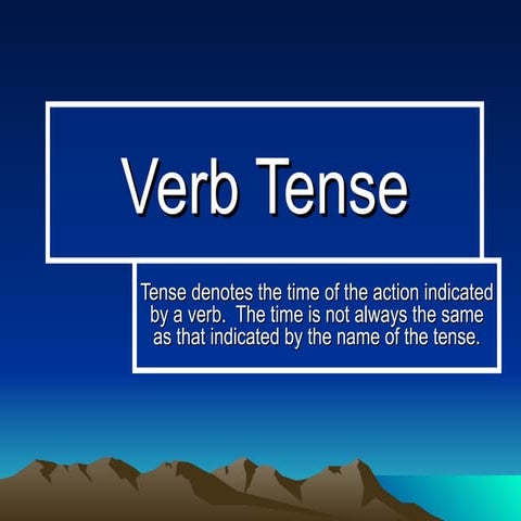 Verb tense