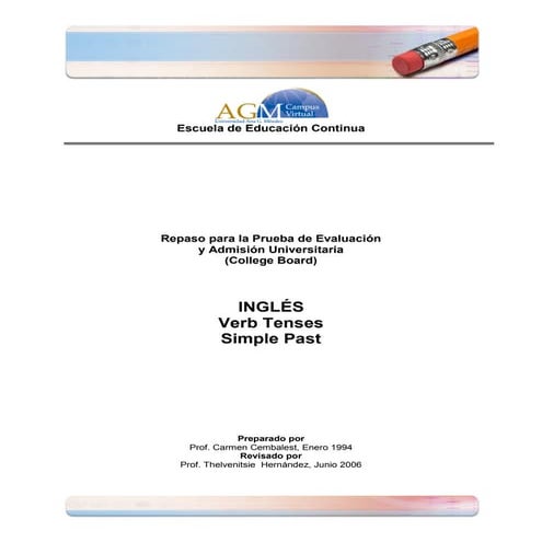 Verb Tense - Simple Past