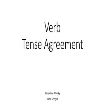 Verb tense agreement