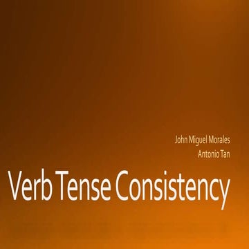 Verb tense consistency