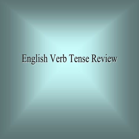 Verb tense revision