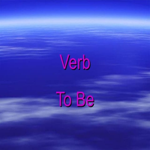Verb to be