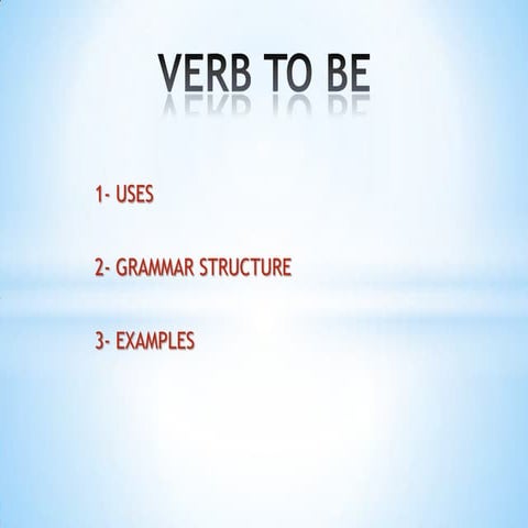 Verb to be