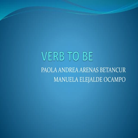 Verb to be 