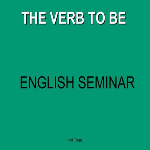 Simple Verb BE