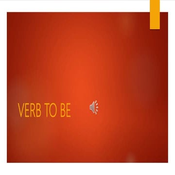 Verb to be