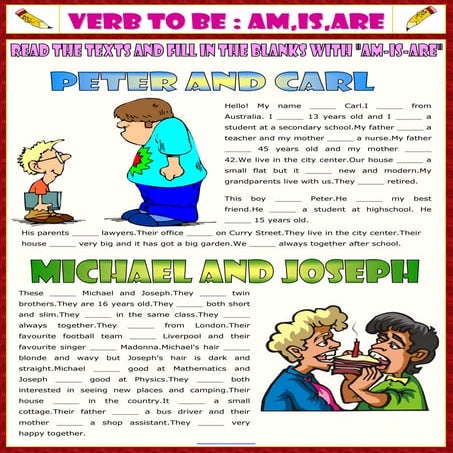 verb to be ( am is are ) worksheet.pdf