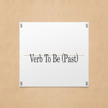 Verb to be (past)