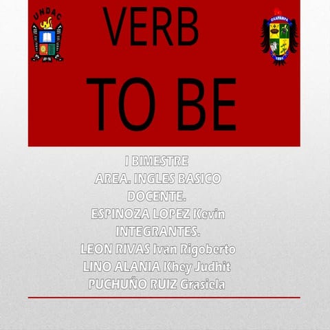 Presentacion de clase sobre el verbo to be | PDF